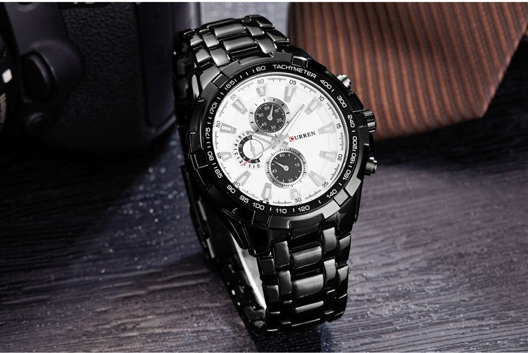 Men's Watch Business Steel Belt Quartz Watch 36.00 AED