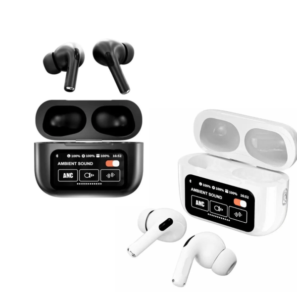 A9 Pro Earbuds Anc/enc Dauble Dark Tuch Screen Display - dzamart store