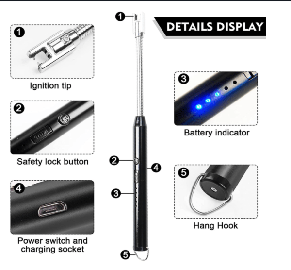 Arc Lighter With Usb Charging | Flameless Windproof - dzamart store